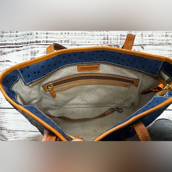 Women’s Dooney & Bourke Ostrich Charleston Shopper Bag - Picture 9 of 11